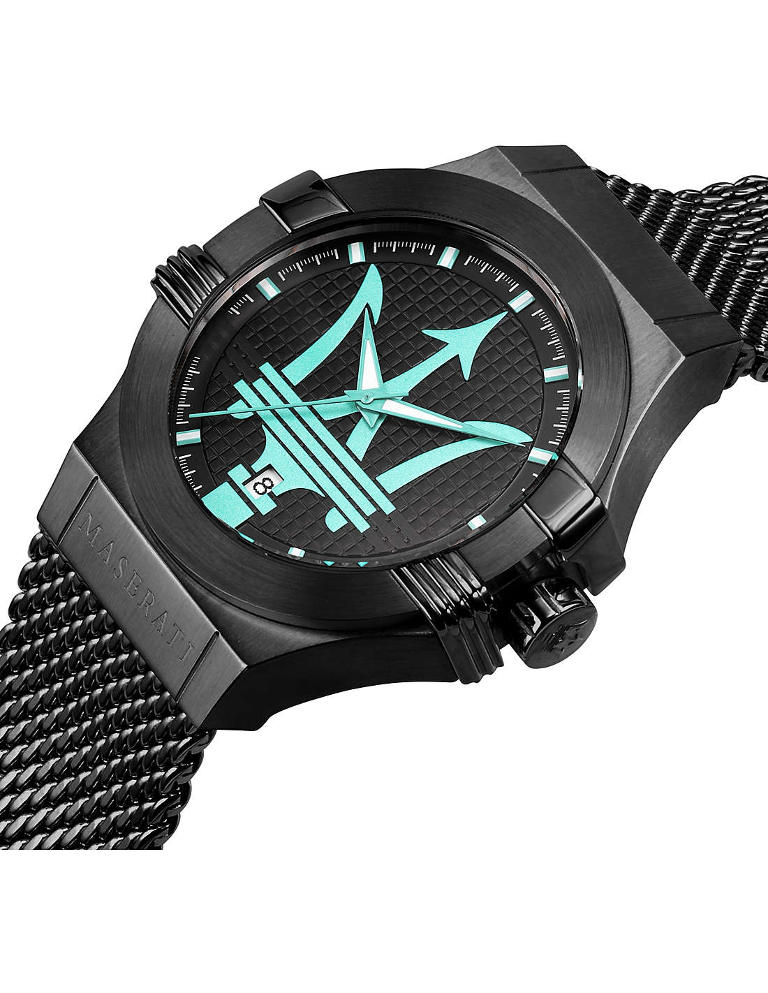 Montre Maserati Potenza Aqua Edition Homme R8853144002, Boîtier et Bracelet Acier Noir vue 2