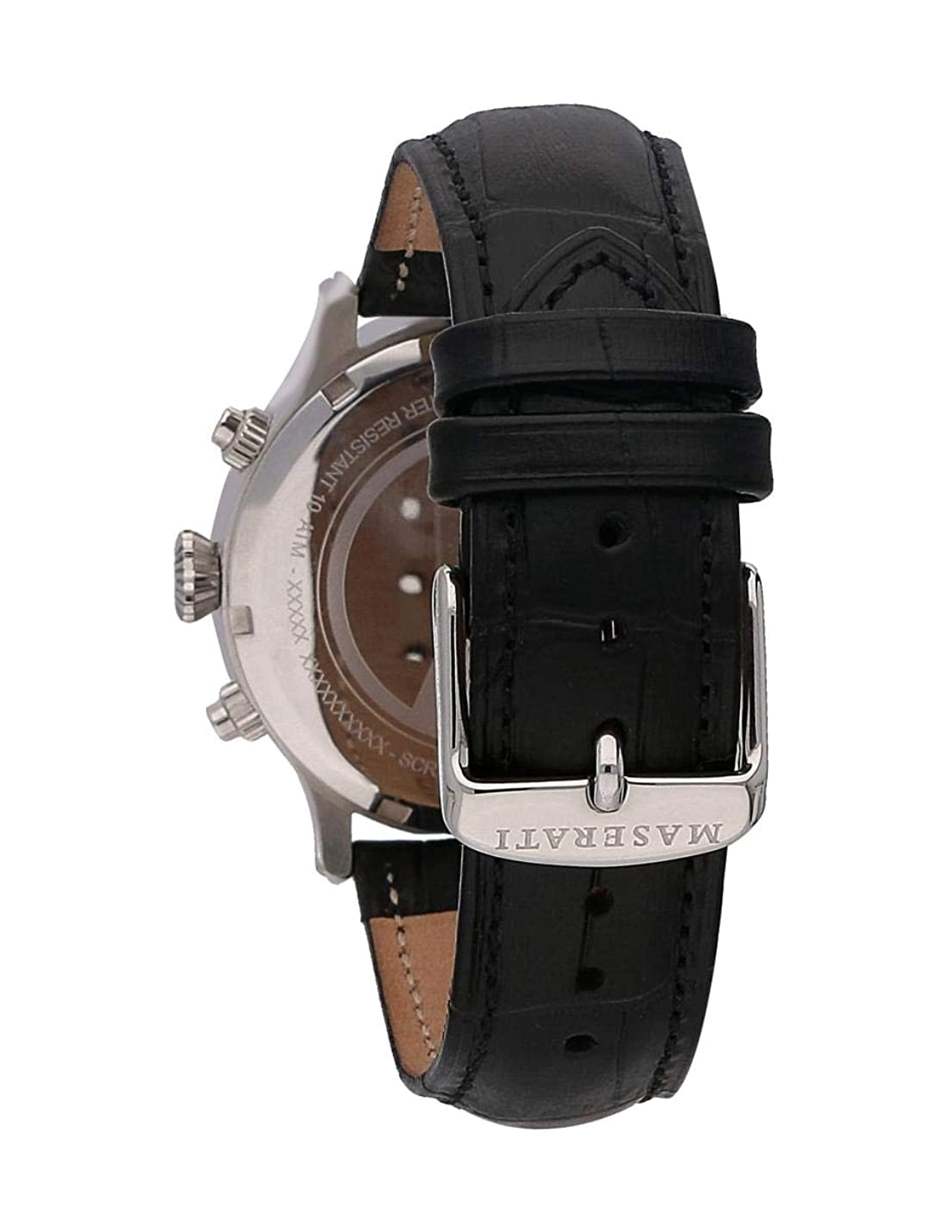 Maserati Ricordo R8871633001 - Montre Homme Cadran Argent, Bracelet Cuir Noir vue 2