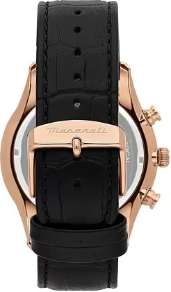 Montre Homme Maserati R8871646001 Chronographe Cadran Noir Boîtier Or Rose vue 3