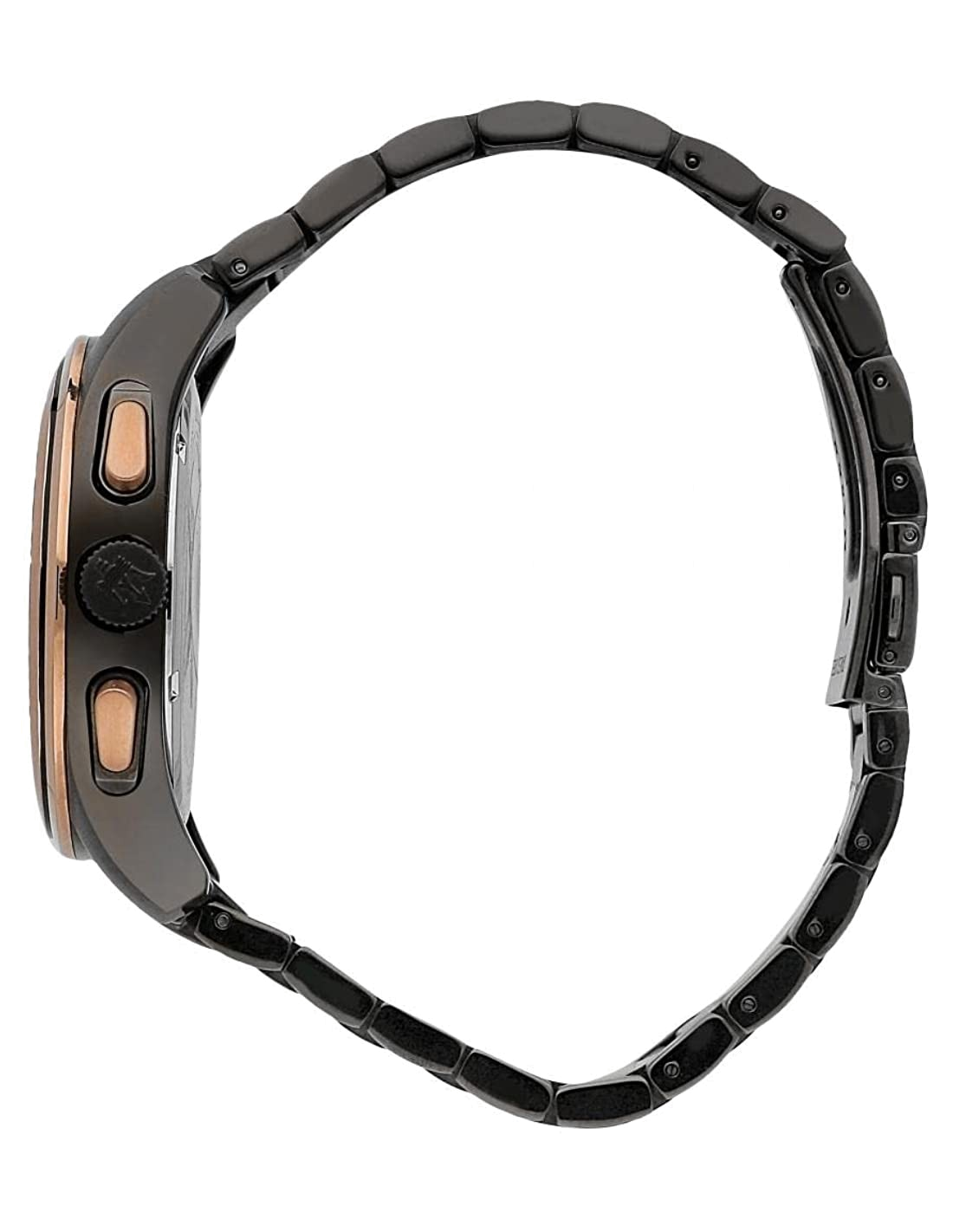 Montre Maserati Traguardo Homme R8873612016 - Boîtier or rose, cadran et bracelet acier noir vue 3