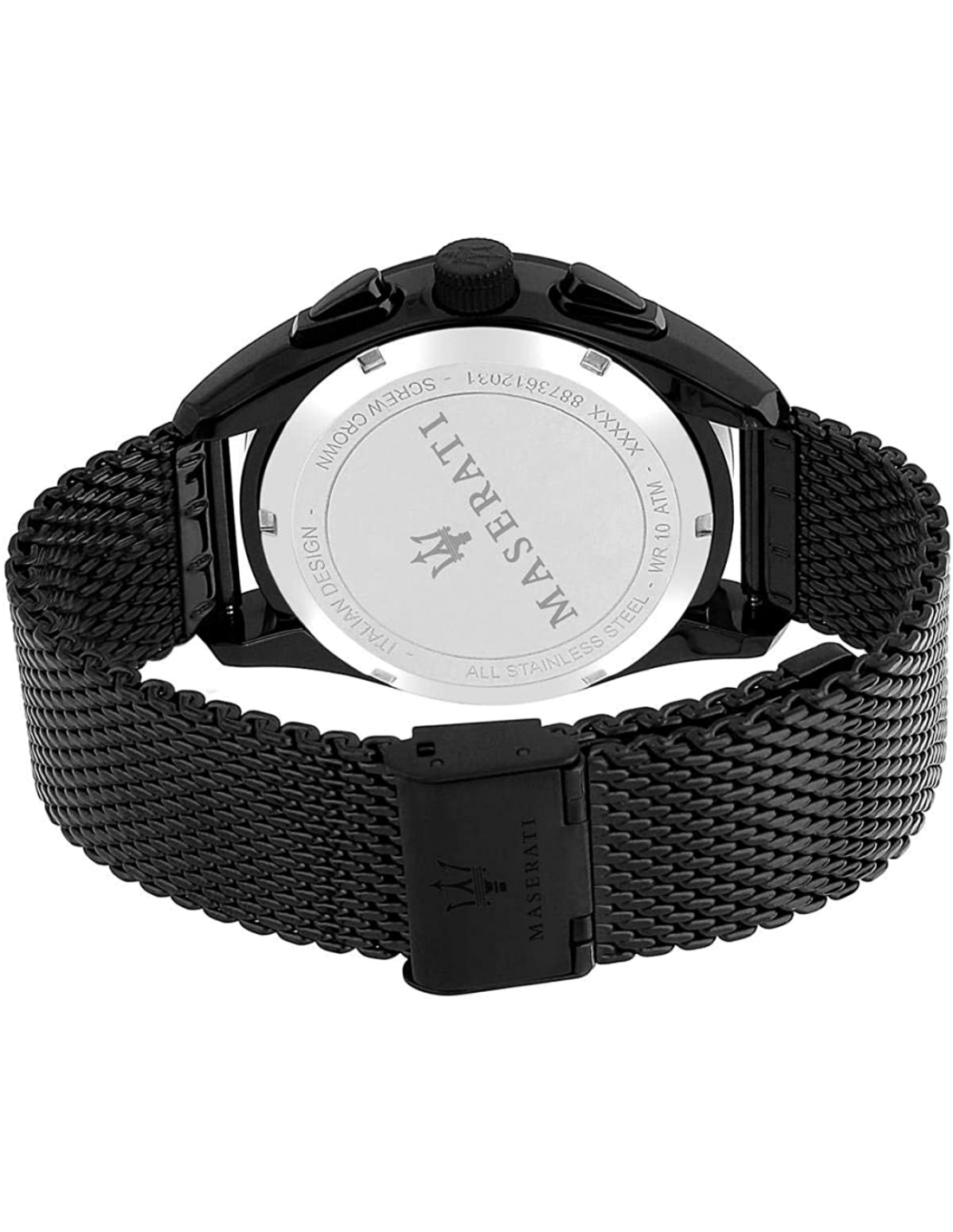 Montre Homme Maserati Traguardo R8873612031 - Boîtier et bracelet acier noir vue 3