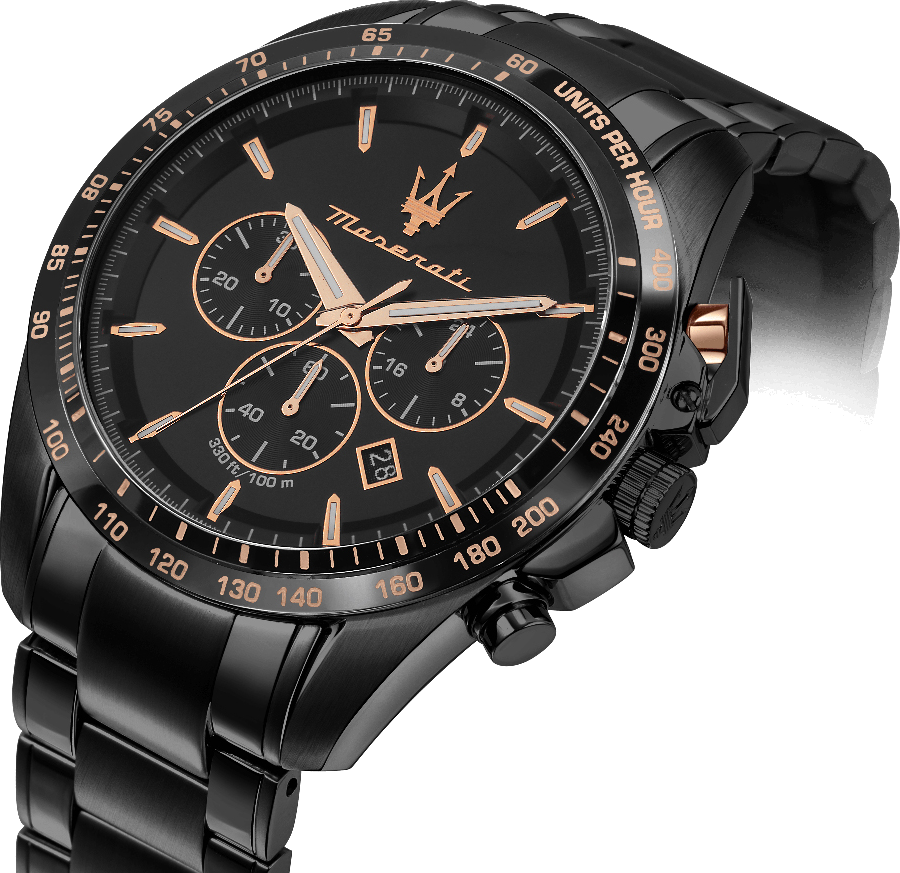 Montre Maserati R8873612048 Traguardo Chronographe en Acier Noir Mat vue 2
