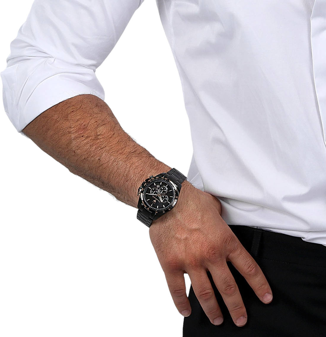 Montre Maserati R8873612048 Traguardo Chronographe en Acier Noir Mat vue 4