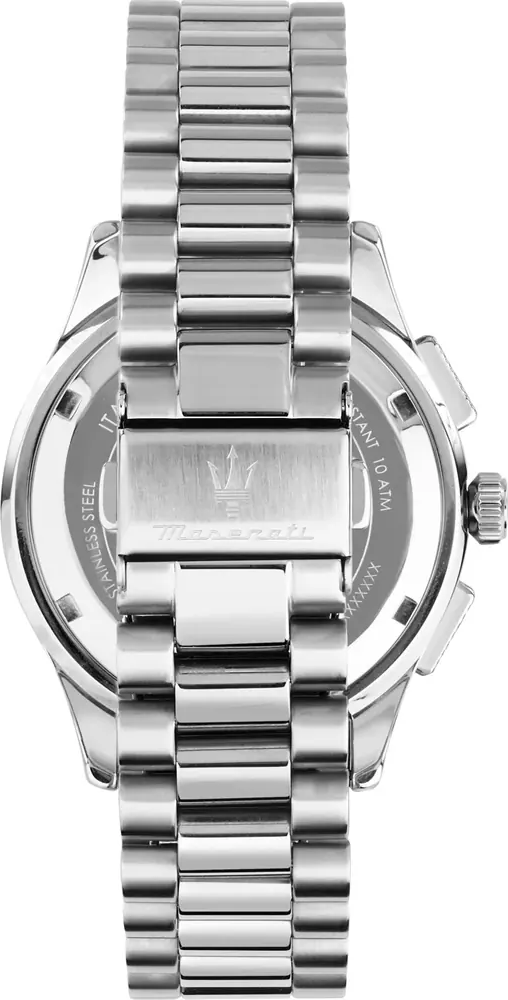 Montre Homme Maserati R8873624004 - Chronographe Acier Argenté Cadran Bleu Soleillé vue 4