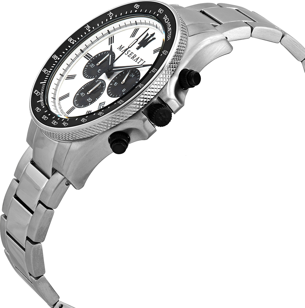 Montre Homme Maserati Sfida R8873640003 Cadran et Bracelet Acier Inoxydable Argent vue 2