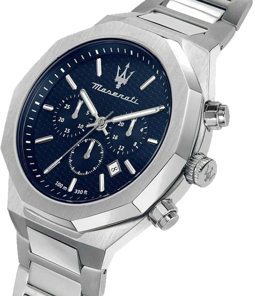 Montre Maserati Homme R8873642006 Chronographe Acier Inoxydable Cadran Bleu vue 2