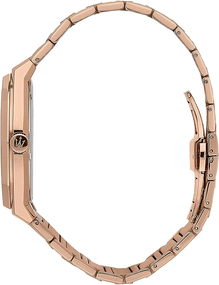 Montre Homme Maserati R8873642007 - Boîtier Or Rose 43mm, Cadran Noir, Quartz vue 3