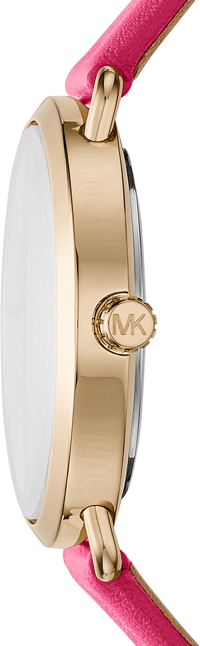 Montre Michael Kors MK2710 pour Femme, Cadran Blanc et Bracelet Cuir Rose vue 3