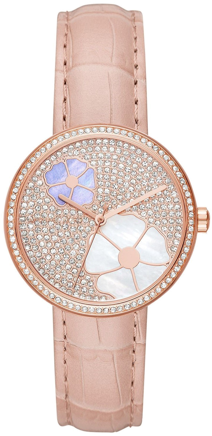 Montre Femme Michael Kors MK2718 - Cadran Or Rose, Bracelet Cuir Rose