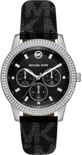 Montre  Michael Kors Tibby MK2976 cadran multifonction bracelet en cuir noir
