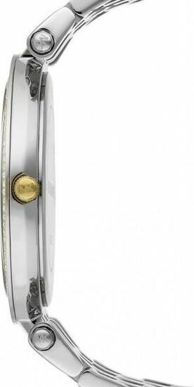 Montre Femme Michael Kors MK3215 Darci - Cadran Argent, Bracelet Acier Bicolore, Lunette à Cristaux vue 2