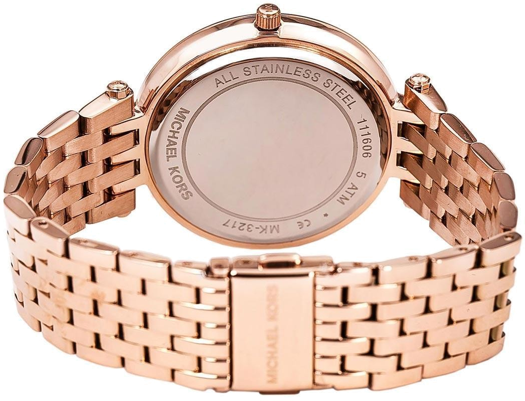Montre Michael Kors MK3217 Bracelet Acier Rose Gold et Cristaux vue 3