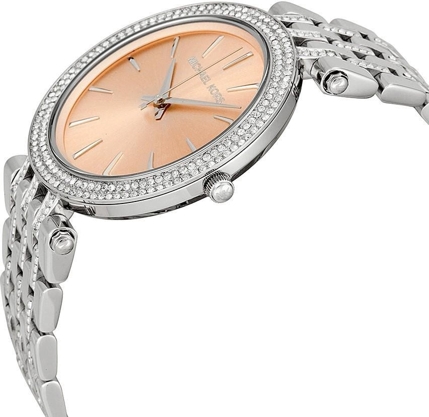 Montre Femme Michael Kors Darci MK3218, Cadran Fuchsia, Bracelet Acier Argenté et Strass vue 2