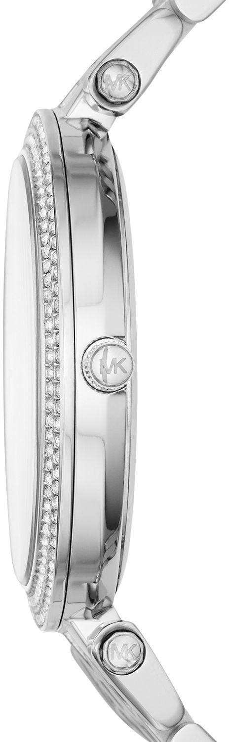 Montre Femme Michael Kors Darci MK3218, Cadran Fuchsia, Bracelet Acier Argenté et Strass vue 3