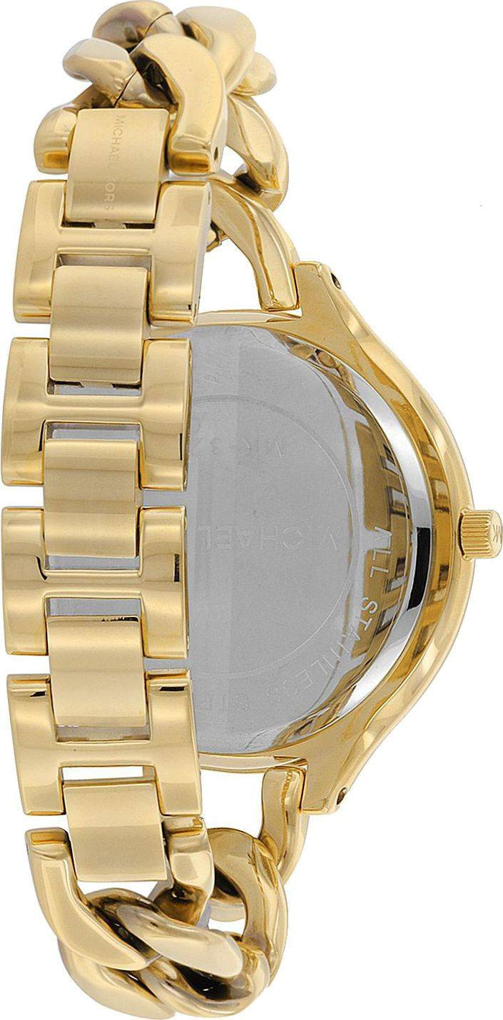 Montre Femme Michael Kors MK3222 Runway - Cadran et bracelet chaîne en acier doré vue 2