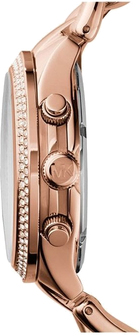 Montre Femme Michael Kors Runway MK3247 en acier or rose à gros maillons vue 3