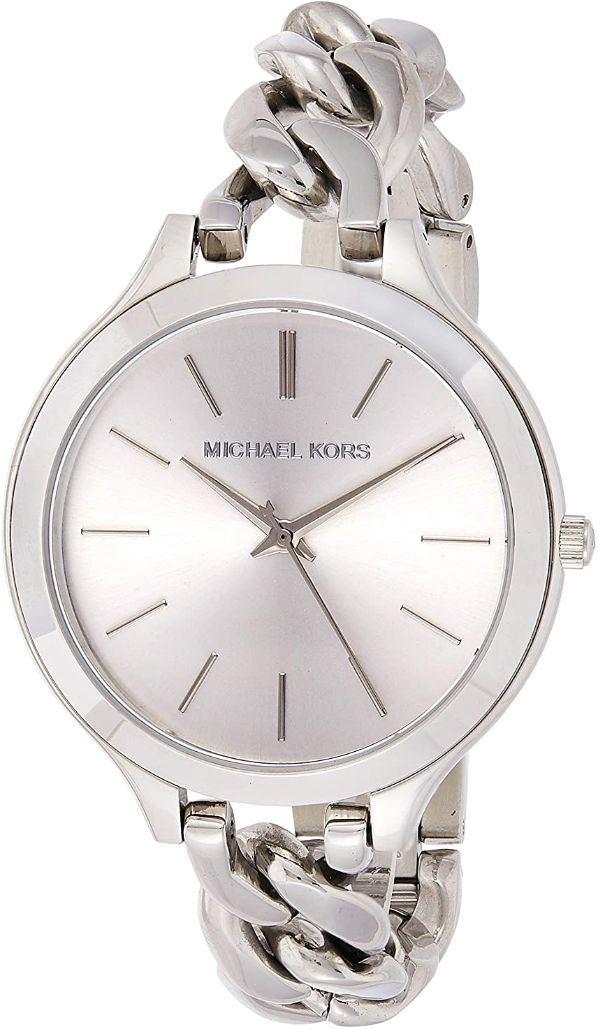 Montre Femme Michael Kors MK3279 Runway - Cadran et Bracelet Chaîne en Acier Argenté