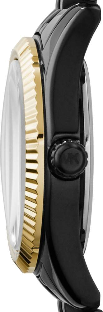 Montre Michael Kors MK3299 Lexington en Acier Noir à Lunette Cannelée vue 2