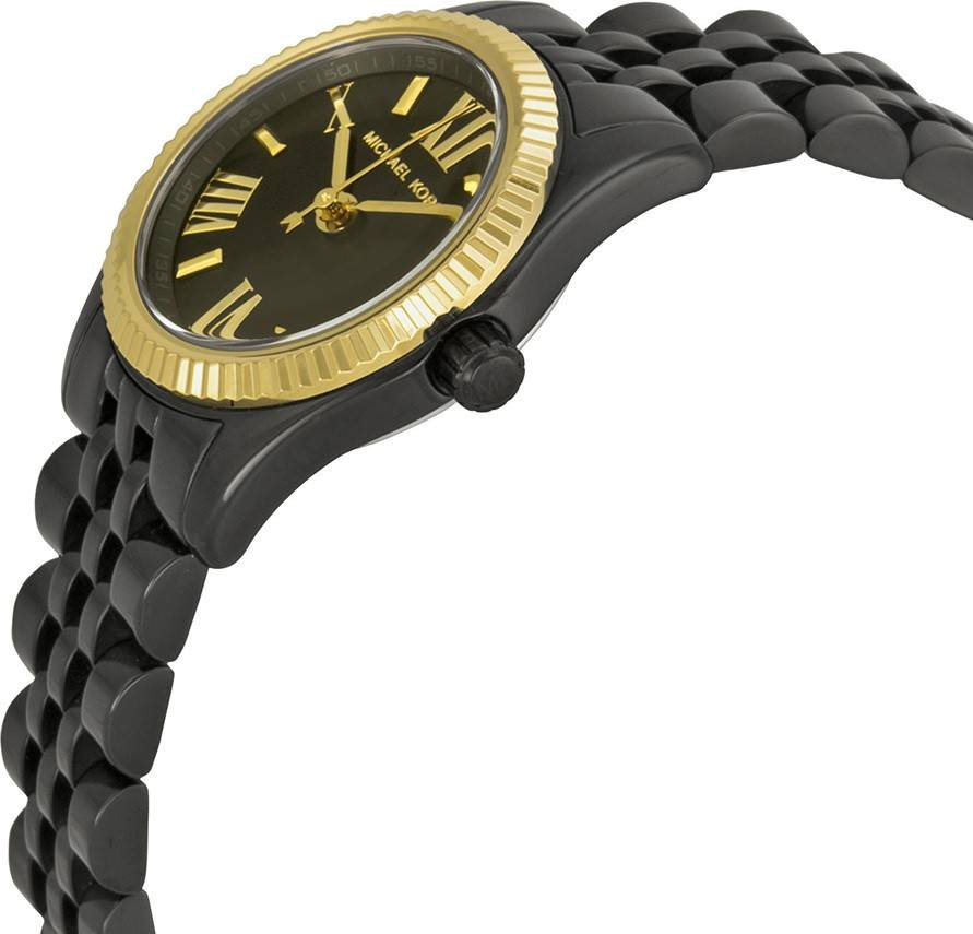 Montre Michael Kors MK3299 Lexington en Acier Noir à Lunette Cannelée vue 4