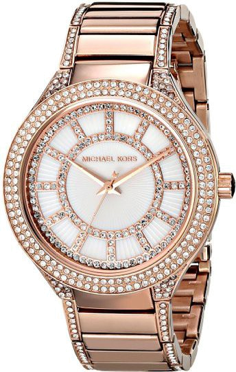 Montre Femme Michael Kors Kerry MK3313 en Acier Doré Rose à Maillons Rectangulaires