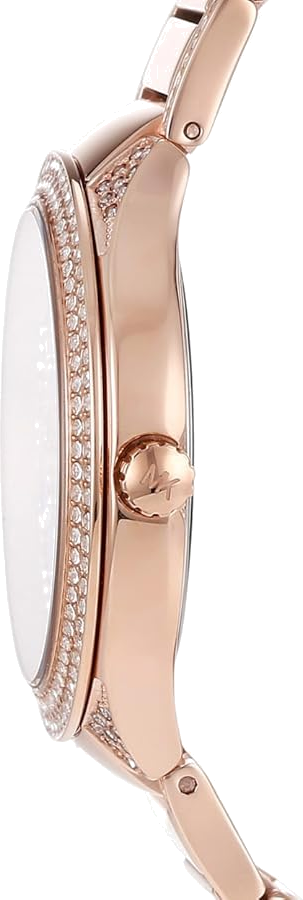 Montre Femme Michael Kors Kerry MK3313 en Acier Doré Rose à Maillons Rectangulaires vue 3