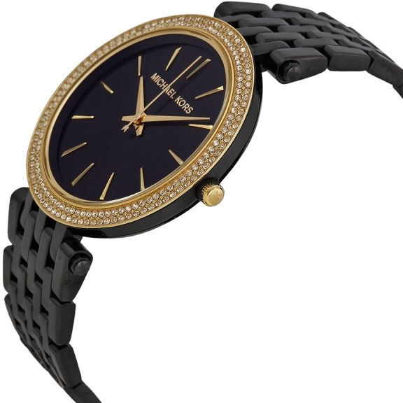 Montre Femme Michael Kors Darci MK3322 en Acier Noir et Doré vue 2
