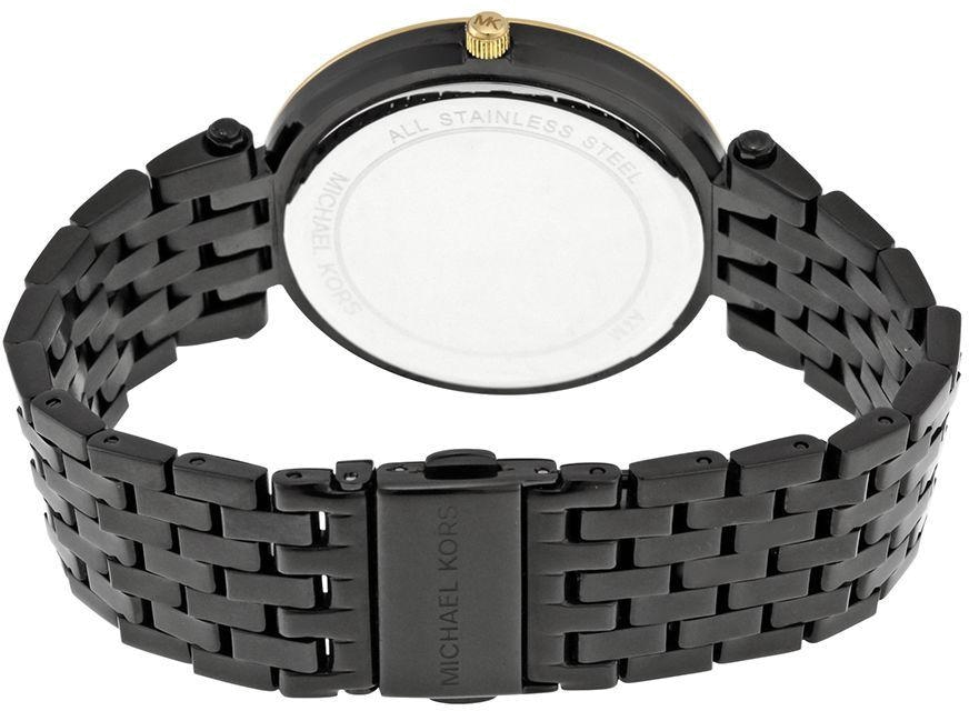 Montre Femme Michael Kors Darci MK3322 en Acier Noir et Doré vue 3