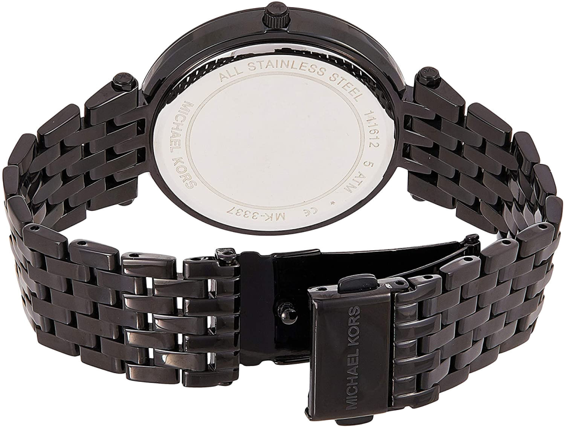 Montre Femme Michael Kors Darci MK3337 en Acier Noir à Brillants Noirs vue 3