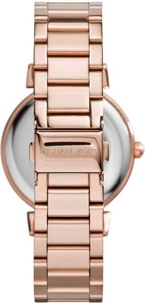 Montre Michael Kors MK3339 Femme en Or Rose avec Cadran Noir et Cristaux vue 2