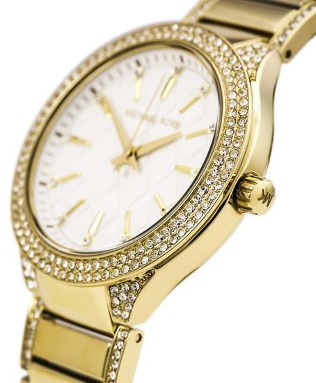Montre Femme Michael Kors MK3347 Cadran Blanc Bracelet Acier Or Jaune vue 2