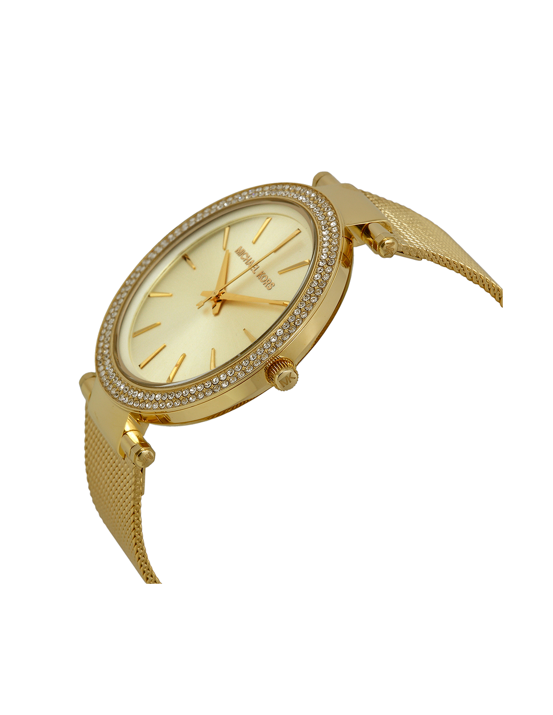 Montre Femme Michael Kors MK3368 Darci - Boîtier et Bracelet Maille Milanaise en Acier Doré vue 2