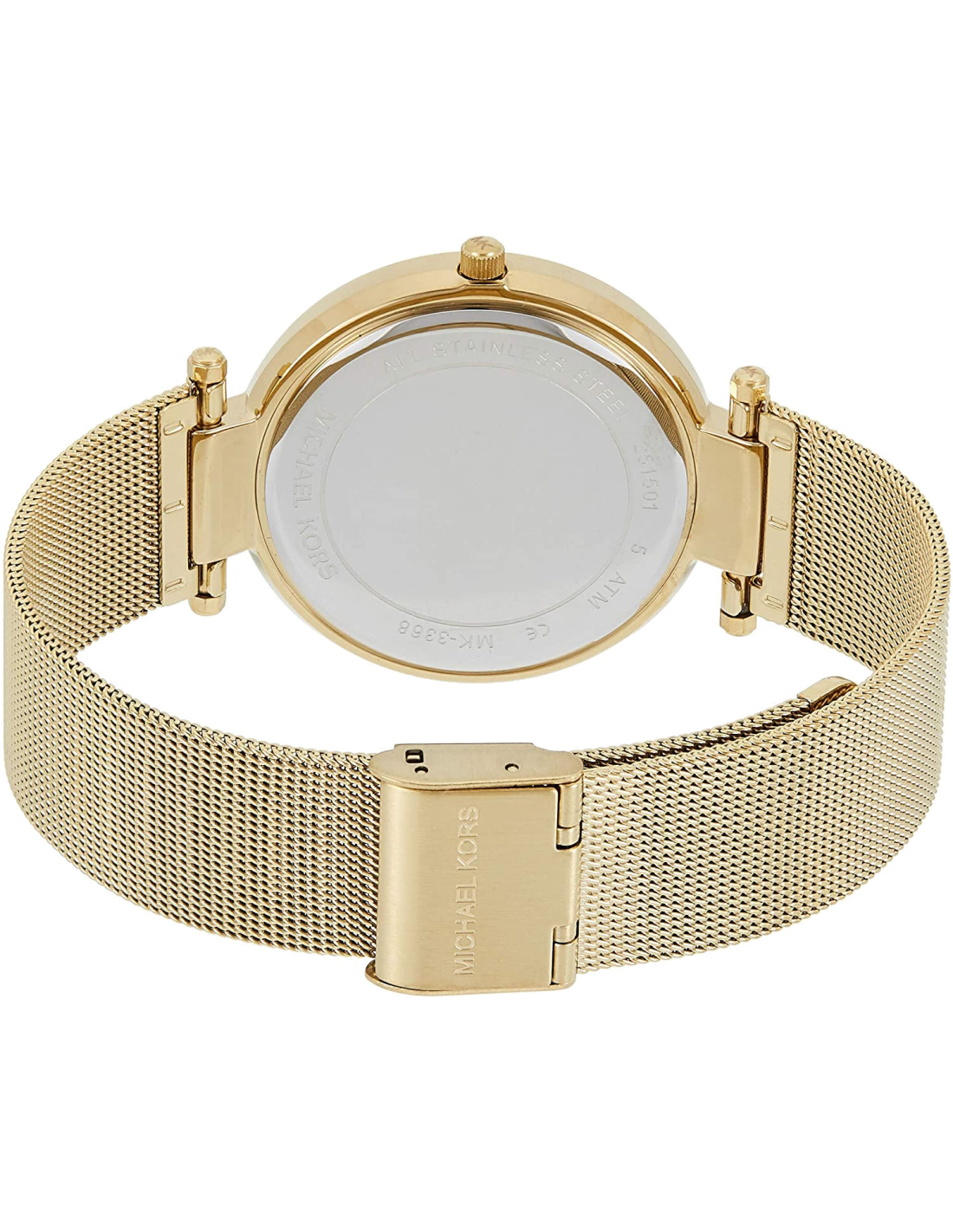 Montre Femme Michael Kors MK3368 Darci - Boîtier et Bracelet Maille Milanaise en Acier Doré vue 4