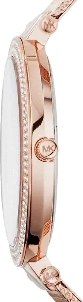 Montre Femme Michael Kors MK3369 - Boîtier et Cadran Or Rose - Bracelet Acier Maille Milanaise vue 2