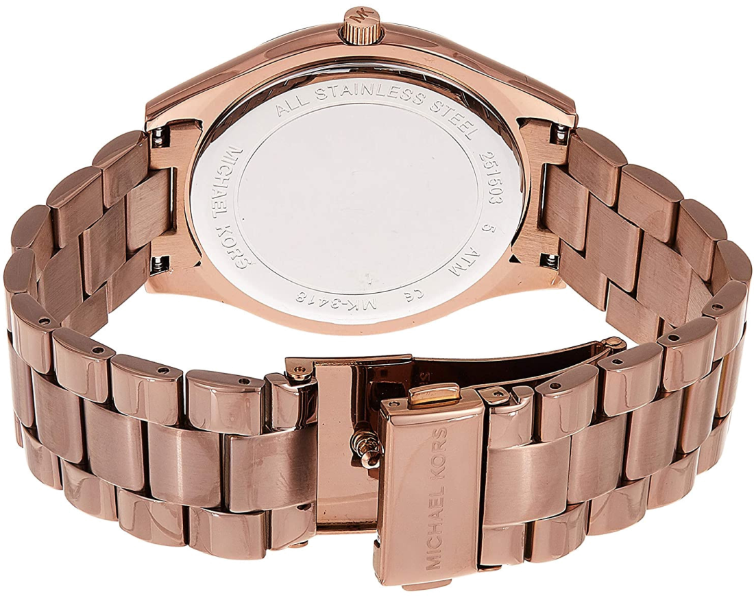 Montre Femme Michael Kors MK3418 en Acier Inoxydable Marron vue 3