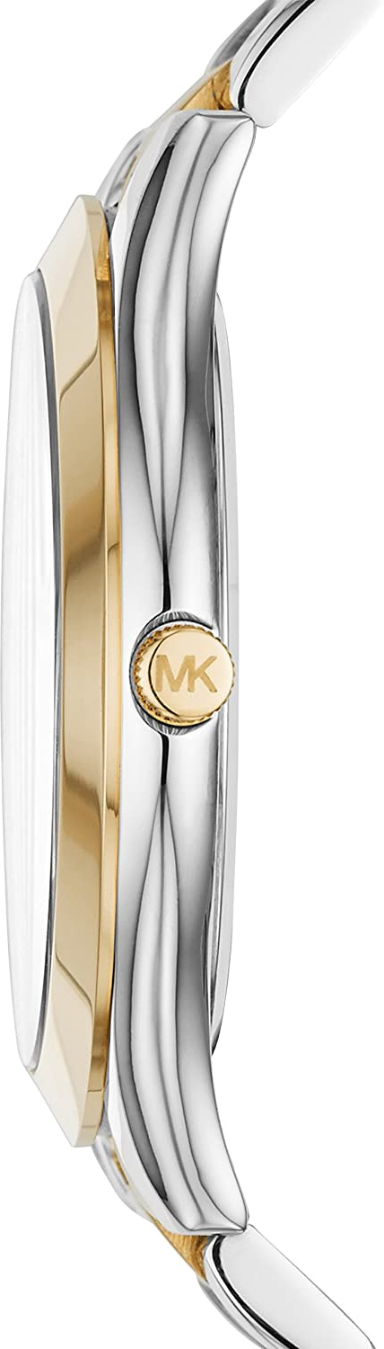 Montre Femme Michael Kors MK3479 - Cadran Bleu, Bracelet Acier Bicolore Argent et Or vue 3