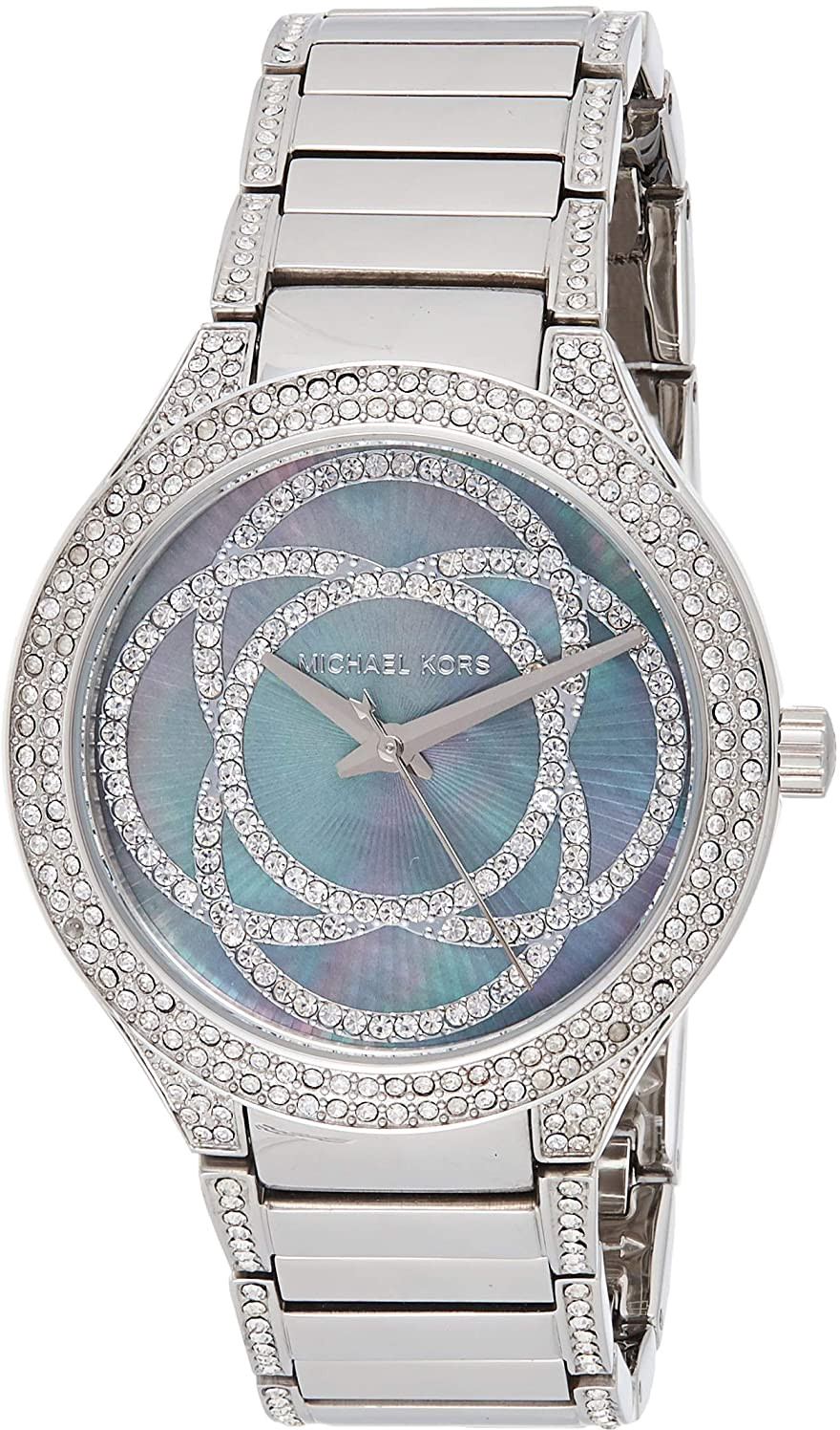 Montre Michael Kors Kerry MK3480 pour Femme, Cadran Bleu et Bracelet Acier Argent