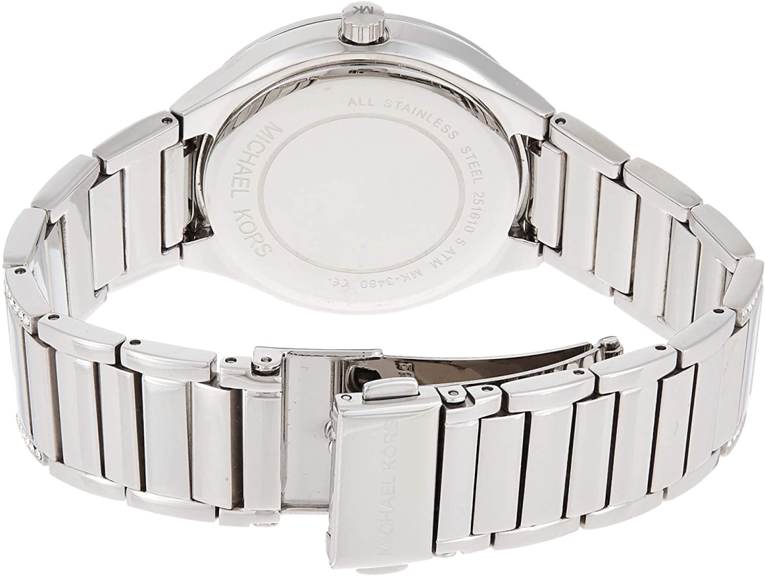 Montre Michael Kors Kerry MK3480 pour Femme, Cadran Bleu et Bracelet Acier Argent vue 2
