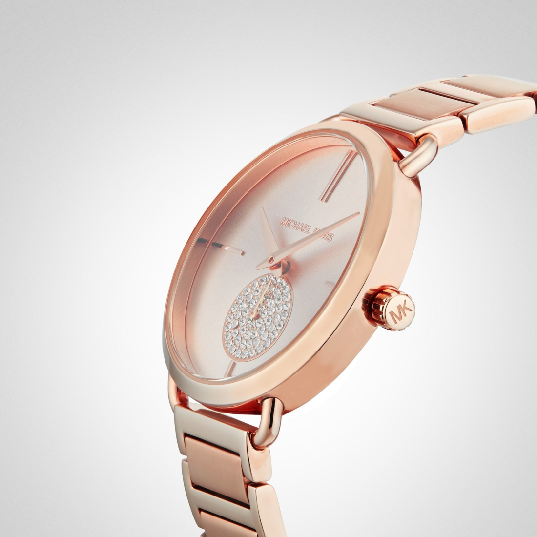 Montre Femme Michael Kors Portia MK3640 en Acier Or Rose vue 4