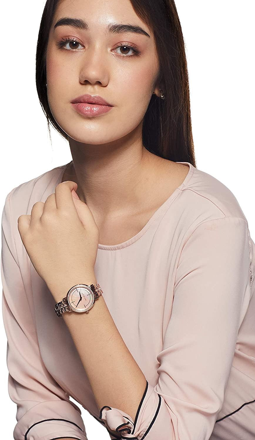 Montre-bracelet Michael Kors Cinthia MK3643 pour Femme, Cadran et Bracelet Or Rose vue 3