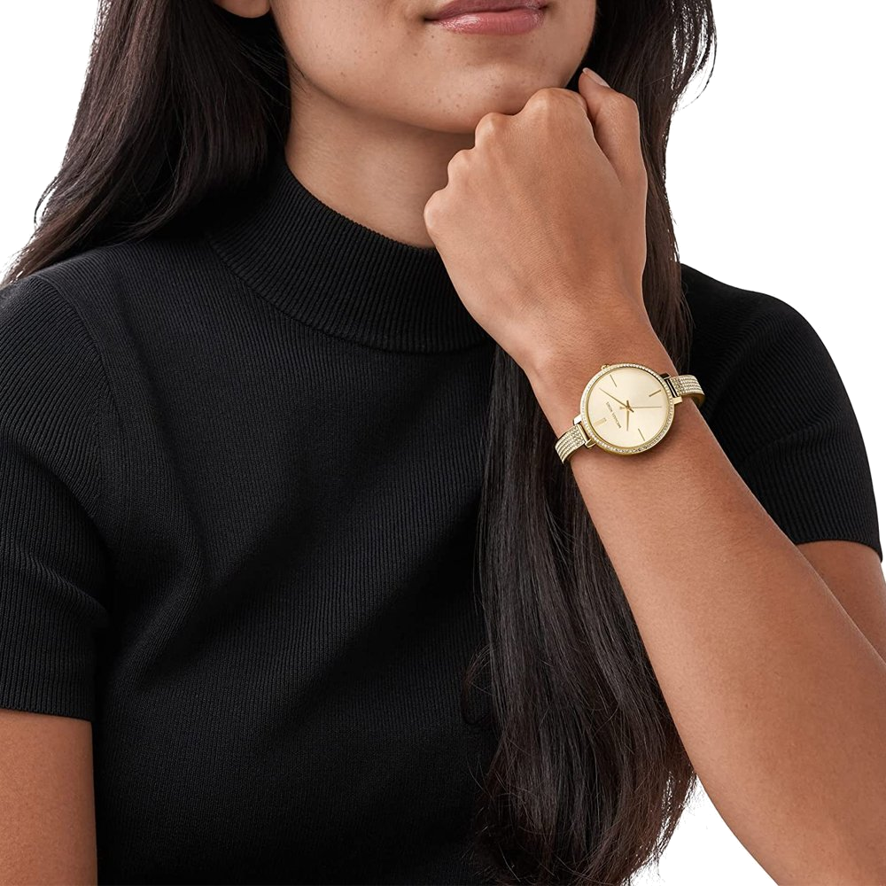 Montre Michael Kors Jaryn MK3784 pour Femme, Cadran et Bracelet Or Acier vue 3