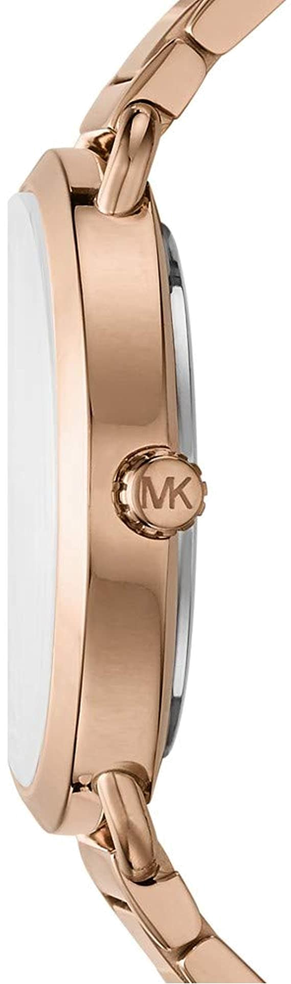 Montre Michael Kors Portia MK3825 pour femme, boîtier et bracelet acier or rose vue 2