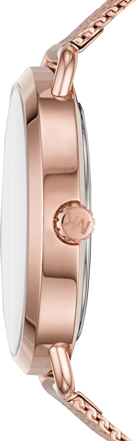 Montre Michael Kors MK3845 en acier or rose et maille milanaise vue 2