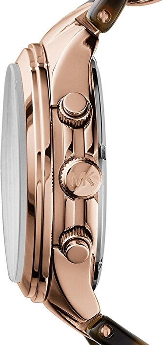 Montre Femme Michael Kors MK4269 Runway - Cadran et bracelet or rose, acier et acétate vue 2