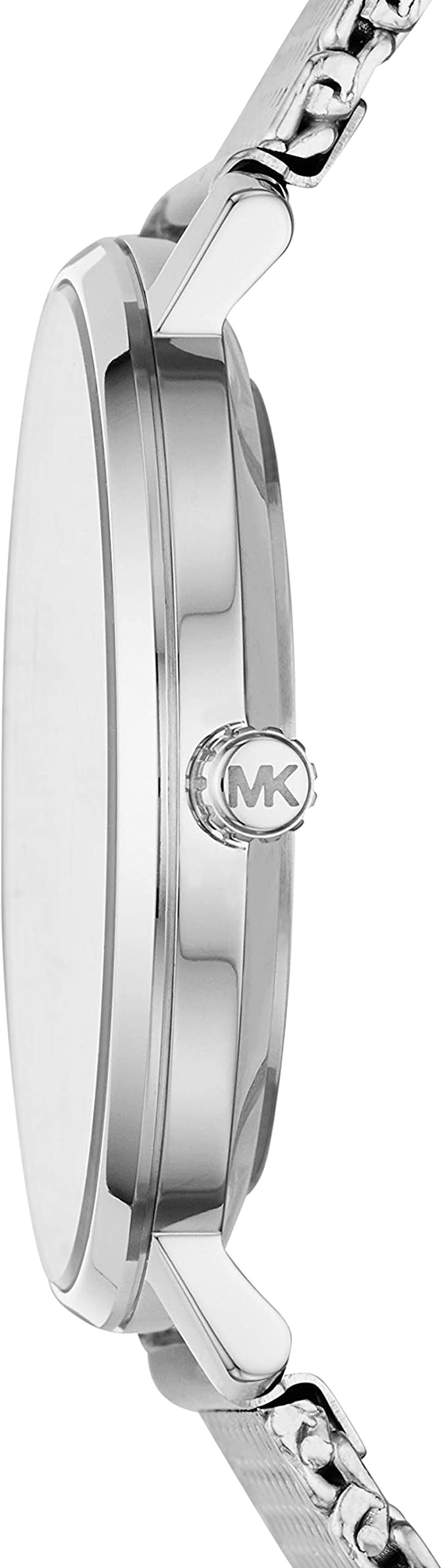 Montre Femme Michael Kors Darci MK4338 en acier argenté, bracelet maille milanaise vue 2
