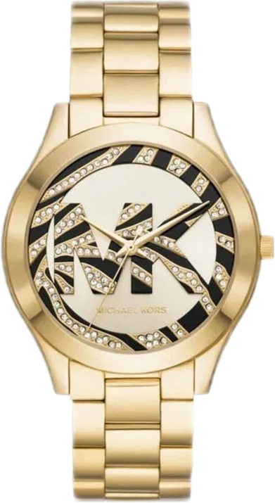 Montre Michael Kors MK4561 Runway - Cadran Léopard - Bracelet Acier Doré - Pour Femme