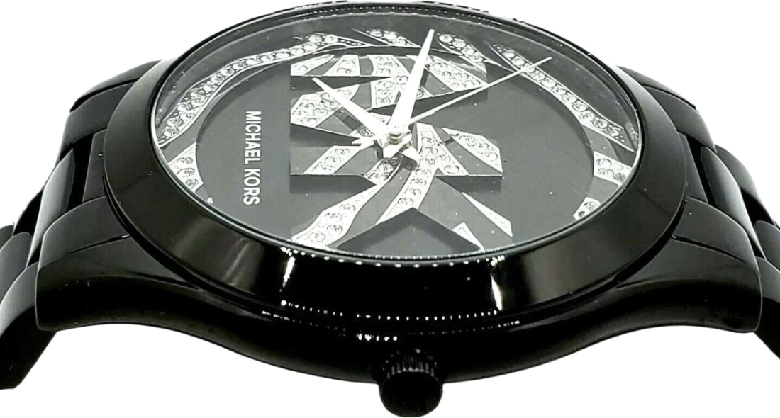 Montre Michael Kors Runway MK4562 pour Femme, Cadran et Bracelet Acier Noir vue 3