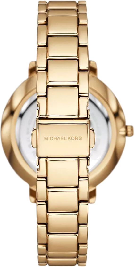 Montre-bracelet Michael Kors Pyper MK4666 pour femme, boîtier et bracelet or, cadran blanc vue 2