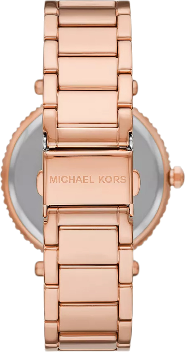 Montre Femme Michael Kors Parker MK4695 Cadran nacre bracelet acier inoxydable or rose vue 3