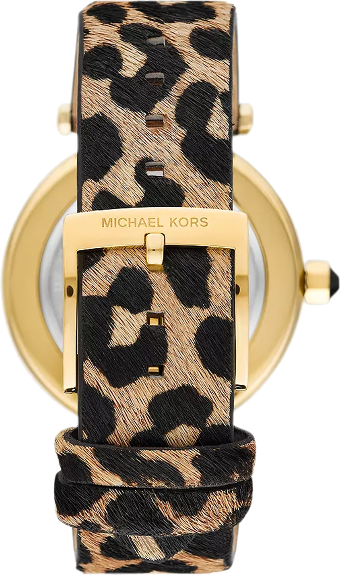 Montre Femme Michael Kors MK4723 Parker - Boîtier Or, Bracelet Cuir Noir Léopard vue 2