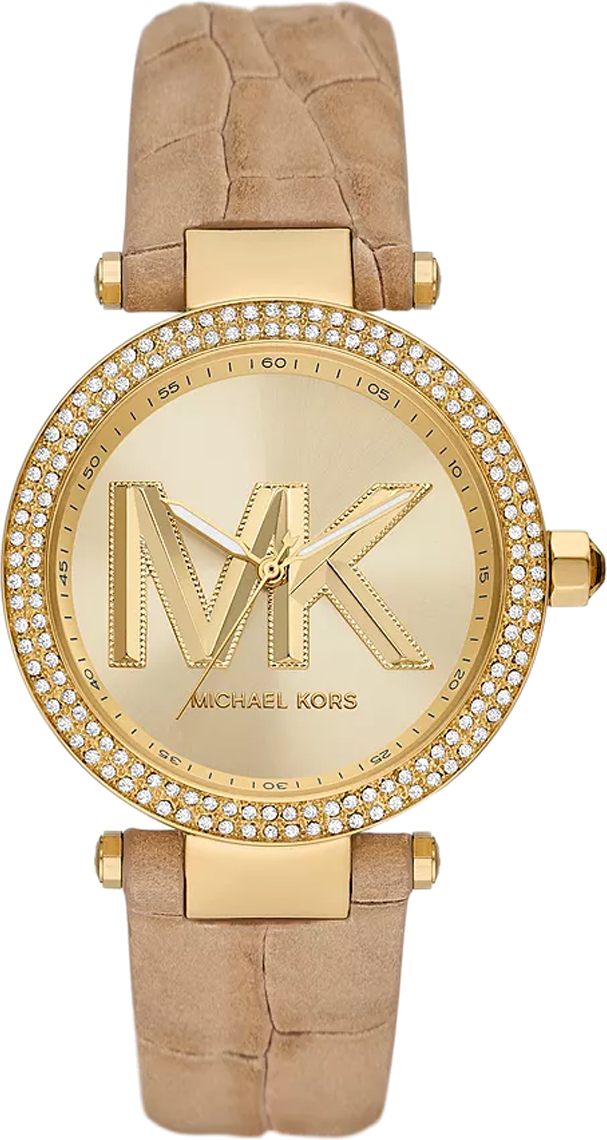 Montre Femme Michael Kors Parker MK4725 Cadran Doré Bracelet Cuir Beige